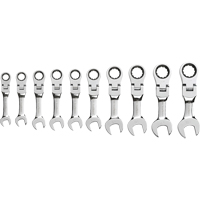 Stubby Wrench Set, Combination, 10 Pieces, Metric TLV403 | Ontario Packaging