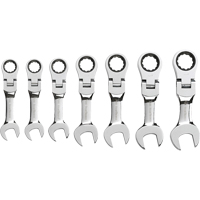 Stubby Wrench Set, Combination, 7 Pieces, Imperial TLV404 | Ontario Packaging