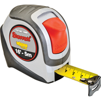High Visibility Orange Tape Measure, 1" x 16'/5 m, 1/16" Graduations Ontario Packaging