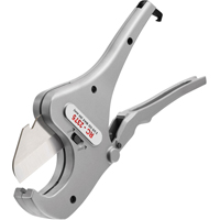 Ratchet Action Plastic Pipe & Tubing Cutter #RC-2375, 1/8" - 2-3/8" Capacity Ontario Packaging