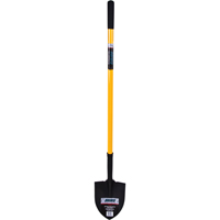 Round Point Shovel, Tempered Steel Blade, Fiberglass, Straight Handle Ontario Packaging