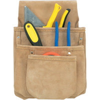 Poche pour outils de travail des cloisons s&egrave;ches, Porte-outil multiple, Cuir, 3 Poches Ontario Packaging