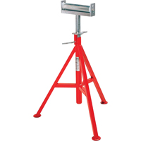 Conveyor Head Pipe Stand #CJ-99, 74-112 cm Height Adjustment, 12" Max. Pipe Capacity, 1000 lbs. Max. Weight Capacity Ontario Packaging