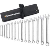 12-Point Long Pattern Wrench Set with Tool Roll, Combination, 15 Pieces, Imperial Ontario Packaging
