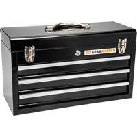 Portable Tool Box, 20" W, 3 Drawers, Black Ontario Packaging