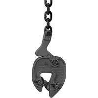 GX Plate Clamp with Chain Connector, 1000 lbs. (0.5 tons), 1/16" - 5/16" Jaw Opening TQB418 | Ontario Packaging