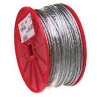 Wire Cable, 500' (152.4 m) x 1/16", 96 lbs. (0.048 tons), Galvanized Ontario Packaging