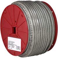 Wire Cable, 250' (76.2 m) x 1/8", 340 lbs. (0.17 tons), Vinyl Coated Ontario Packaging