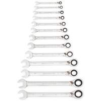Jeu de cl&eacute;s &agrave; cliquets r&eacute;versibles SAE &agrave; 12 pans et 72 dents, Combinaison, 13 morceaux, Imp&eacute;rial Ontario Packaging