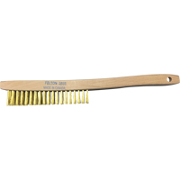 Curved-Handle Scratch Brushes, Brass, 4 x 19 Wire Rows, 14" Long Ontario Packaging