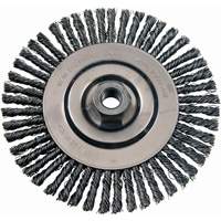 Wire Wheel Brushes, 4-7/8" Dia., 0.02" Fill, 5/8"-11 Arbor, Stainless Steel Ontario Packaging
