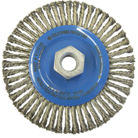 Wire Wheel Brushes, 5-7/8" Dia., 0.02" Fill, 5/8"-11 Arbor, Stainless Steel TT273 | Ontario Packaging