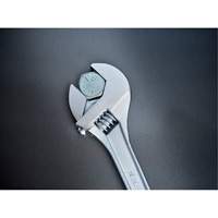 Adjustable Tapered Handle Wrench - Carded, 15" L, 1-11/16"/43 mm Max Width, Chrome/Polished Ontario Packaging