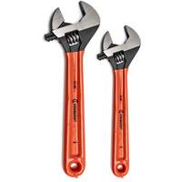 Black Oxide Wrench Set with Cushion Grips, Adjustable, 2 Pieces, Imperial and Metric Ontario Packaging