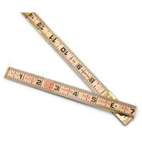 R&egrave;gle de maçon surdimensionn&eacute; Red End, 6' lo, Bois, Graduations de 1/16" Ontario Packaging