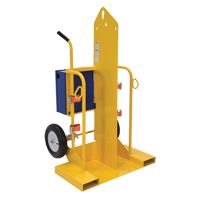 Welding Cylinder Torch Cart, Pneumatic Wheels, 24" W x 19-1/2" L Base, 500 lbs. Ontario Packaging