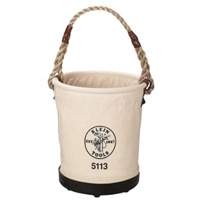 Tapered-Wall Bucket, Canvas, 1 Pockets, Black/Natural Ontario Packaging