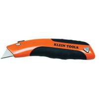Klein-Kurve&reg; Retractable Utility Knife, Stainless Steel, Heavy-Duty, Rubber Handle Ontario Packaging