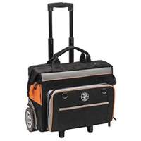 Tradesman Pro™ Rolling Tool Bag, Ballistic Polyester, 24 Pockets, Black/Orange TUB973 | Ontario Packaging