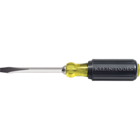 Heavy-Duty Slot Keystone Screwdriver, 1/4", 8-11/32" L, Cushion Grip Handle Ontario Packaging