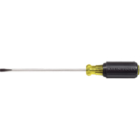 Slot Cabinet Tip Screwdriver, 3/16" Tip, Round, 9-3/4" L, Cushion Grip Handle Ontario Packaging