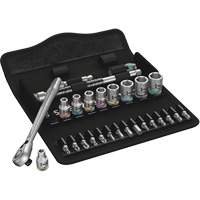 Zyklop Metric Metal Ratchet with Switch Lever Set, 28 Pcs, 1/4" Drive Size Ontario Packaging