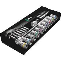 Zyklop Metric Metal Ratchet with Switch Lever Set, 29 Pcs, 1/2" Drive Size Ontario Packaging