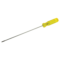 Electrician's Slotted Screwdriver, 1/8" Tip, Round, 11-1/2" L, Plastic Handle Ontario Packaging