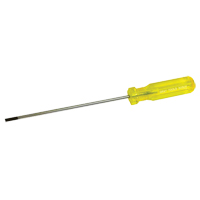 Electrician's Slotted Screwdriver, 5/32" Tip, Round, 9-1/2" L, Plastic Handle Ontario Packaging