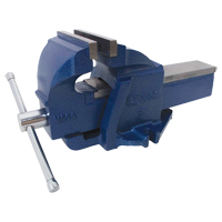 Ductile Iron Mechanics Bench Vise, 5" Jaw Width, 3-3/10" Throat Depth, Fixed Base TYQ488 | Ontario Packaging