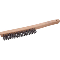 Long Handle Industrial-Duty Scratch Brush, Steel, 3 x 19 Wire Rows, 14" Long Ontario Packaging