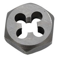 Hex Rethreading Die Nut, 1"/1-1/16" Dia., 1/8"-27 Thread, Carbon Steel/Chromium Steel Ontario Packaging