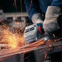 Large Angle Grinder with Rat Tail Handle, 7", 120 V, 15 A, 6500 RPM UAF160 | Ontario Packaging