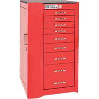 Pro+ Left Side Rider Tool Cabinet, 8 Drawers, 19" W x 19" D x 36-1/2" H, Red UAF499 | Ontario Packaging
