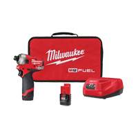 M12 Fuel Surge Hex Hydraulic Driver Kit, 1/4", 450 in-lbs Max. Torque, 12 V, Lithium-Ion Ontario Packaging