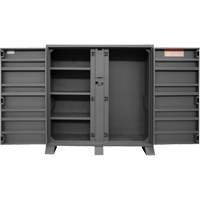 Armoire de rangement avec tablettes pour le chantier, Acier, 47,5 pi³, Gris Ontario Packaging