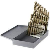 Drillco&reg; Heavy-Duty Jobber Length Drill Bit Set, 15 Pieces, Cobalt Ontario Packaging