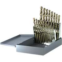 Drillco&reg; Heavy-Duty Jobber Length Drill Bit Set, 21 Pieces, Cobalt Ontario Packaging