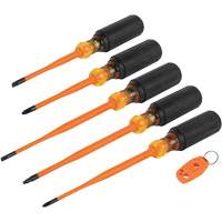 Slim-Tip Insulated Screwdriver Set, 1000 V, 6 Pcs Ontario Packaging