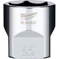 Douille m&eacute;trique avec c&ocirc;t&eacute;s Four Flats, 22 mm, Prise 3/8", 6 pans Ontario Packaging