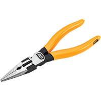 Pitbull Dipped Handle Long Nose Pliers, 6" L Ontario Packaging