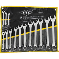 ICW-14PS Polished Wrench Set, Combination, 14 Pieces, Imperial Ontario Packaging