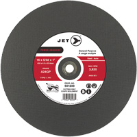A24GP Power Abrasive Cut-Off Wheel, 20" x 5/32", 1" Arbor, Type 1, 3000 RPM Ontario Packaging