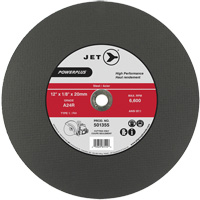 A24R PowerPlus Cut-Off Wheel, 12" x 1/8", 20 mm Arbor, Type 1, 6600 RPM Ontario Packaging