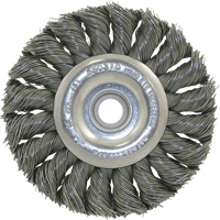3K114 Unthreaded Knot Twisted Wire Wheel, 3-1/4" Dia., 0.014" Fill, 3/8"-1/2 Arbor Ontario Packaging