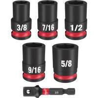 Jeu de douilles SAE &agrave; 6 pans Shockwave Impact Duty, 6 Mcx, Chocs, Prise de 3/8" Ontario Packaging