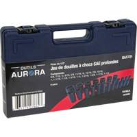 Jeu de douilles SAE, 19 Mcx, Chocs, Prise de 1/2", Profond Ontario Packaging