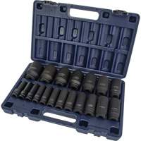 Jeu de douilles SAE, 19 Mcx, Chocs, Prise de 1/2", Profond Ontario Packaging