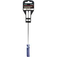 Blue Transparent Striped Slotted Screwdriver, 1/8" Tip, Round, Plastic Handle Ontario Packaging