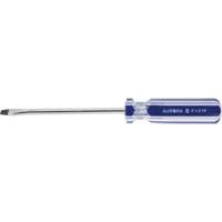 Tournevis &agrave; fente bleu transparent avec bandes, Tige de 3/16", Ronde, Prise en Plastique Ontario Packaging